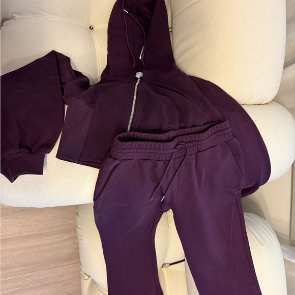 Hanifa Deep Purple Flare two piece sweatsuit - Picture 6 of 6